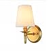 Produktbild Wandleuchte Nachttischlampe Retro Creative Bügeleisen Stoff Lampenschirm Kupferfarbe E14 Einzelner Kopf 15 * 35 * 20cm Schlafzimmer Wohnzimmer Studieren Keine Lichtquelle
