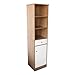 Produktbild Premier Housewares Kabinettschrank mit Eiche Effekt/Hochglanz – 160 x 40 x 38 cm, weiß