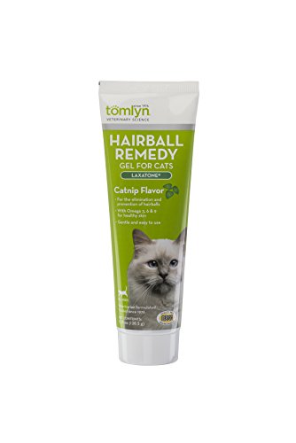 tomlyn Hairball Remedy Gel para Gatos, Catnip Sabor, (laxatone) 4,25 oz