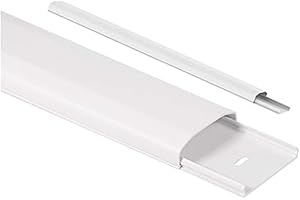 Maclean Cable Cover Tidy (60x20x750mm Plastic White)