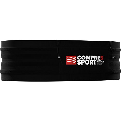 COMPRESSPORT Erwachsene Free Belt Pro M/L Laufgürtel, Schwarz