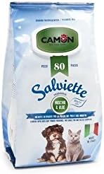 Camon Cleansing Wipes for Hair Fragrance Moss and Aloe - 30x17cm - 100 Pieces for Dogs and Cats
