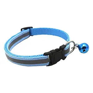 Meri SHOPP 1Pcs Dog Cat Luminous Collar Necklace Night Dog Cat Safety Glow Pet Supplies Sky Blue