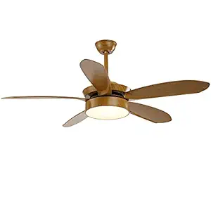 Urbancart Epicasa Ceiling Fan with LED Light and 5 ABS Blades for Living Room, Bedroom, Restaurant (52 Inch-Brown)