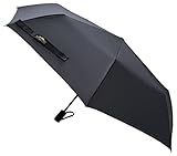 Windproof Umbrella by The Brolly Company Features 1-Second Open and Water Resistant Micro- Weave Canopy