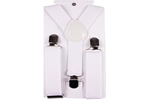 BARGAINEX Boys Girls Baby Toddler Children Adjustable Washable White Braces Suspenders 1-8 Years