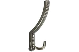 UNBEKANNT Crochet porte-manteaux mural en métal Aspect acier inoxydable