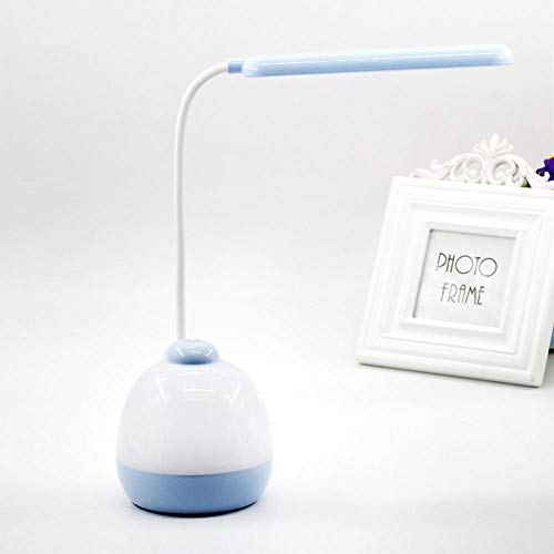 Preisvergleich Produktbild Kreative Atmosphäre führte Nachtlicht Schlafzimmer Dual-Use-Augenschutz Tischlampe, blau