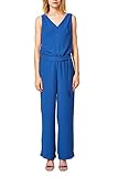 Weites Hosenbein ESPRIT Collection Damen 068EO1L002 Jumpsuit, Blau (Bright Blue 410), 38