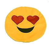 ABsoar Kissenbezuge Runde Weicher Ausdruck Smiley Emoticon Plüsch Spielzeug Puppe Kissenbezug Für Autos Sofakissen Startseite Dekorative,32cm