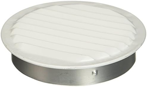 Maurice Franklin Louver RLW-100 4, 4-Inch Mini Round Aluminum Insect Proof Mini Louvers With Screen, White (Pack of 4)