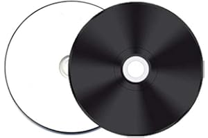 NATUREINKS 10 Blank Mediarange Black Diamond Bottom CD Printable CD-R Media Discs 52x 700MB 80 minutes MR241 in plastic sleeves