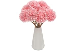 STOOKI 12 Stück Hortensien Kunstblumen Artificial Flowers Künstliche Blumen Deko Geeignet für Blumenarrangements, Hausgarten-Partydekorationen, Hochzeiten, Tafelaufsätze (Rosa)