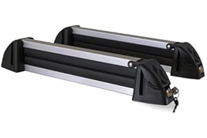MENABO Ski Carrier Aluminium for up to 4 pairs of Skis - incl. Extension for Carving Skis - Tested and approved / GS