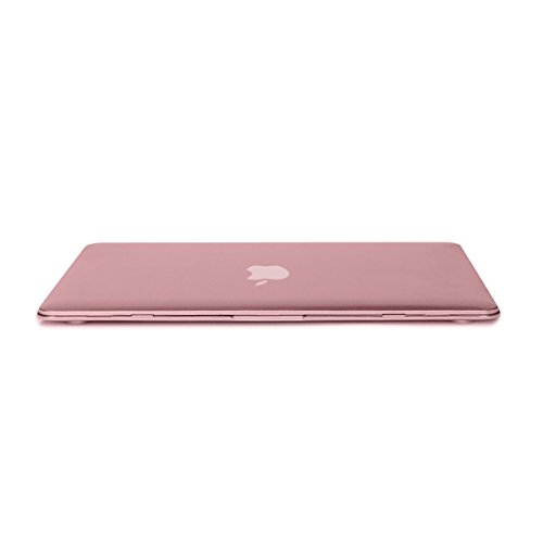 tinxi® Zweiteilige Matte Gummierte Harte Schutzhülle für Apple Macbook Air 13,3 Zoll (A1369 A1466) Laptop Hülle Cover Schale Schutz Tasche Etui Case Shell Hard Plastik Rosegold - 8