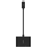 Belkin USB-C/VGA Şarj Adapt&ouml;r&uuml; (HD 1080p video &ccedil;&ouml;z&uuml;n&uuml;rl&uuml;ğ&uuml;n&uuml; destekler; bağlı cihazlara 60W g&uuml;&ccedil;) MacBook Pro VGA adapt&ouml;r&uuml;