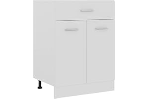 Myheimly Kitchen Cabinet, Floor Cabinet, Kitchen Furniture, Kitchen Unit, Standing Cabinet, Kitchen, Wall Cabinets, Storage Cabinet, Drawer Cabinet, White, 60 x 46 x 81.5 cm, Wood Material