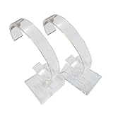 Lot de 2 présentoirs à bracelet de montre, supports transparents pour maisons ou bijouteries