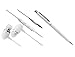 Price comparison product image C63® White Earphones with Mic [Handsfree Kit] + 2 in 1 Biro Pen Stylus [Bundle]