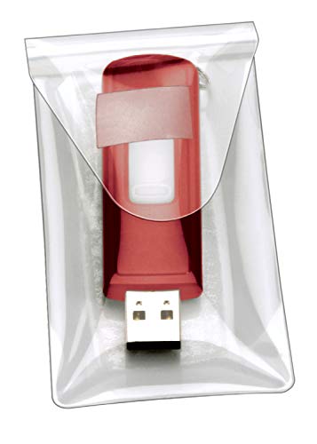 Cardinal HOLDit! Self-Adhesive USB Pockets, 2-Inch x 3-7/16-Inch, Bag of 6, Clear (21140)
