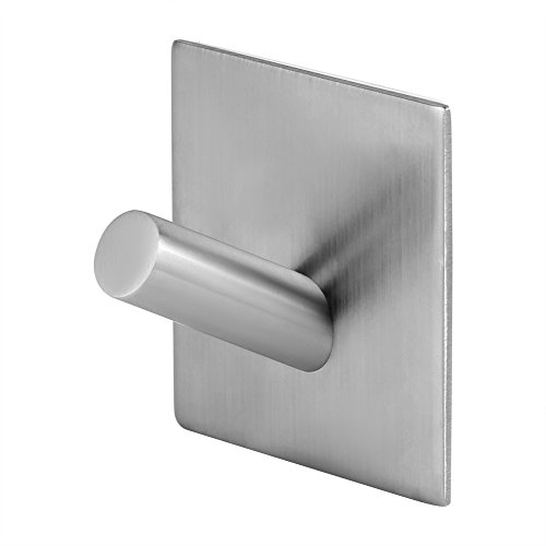 Preisvergleich Produktbild Delaman Handtuchhaken Wandhaken Selbstklebend Ohne Bohren Bademantelhaken 304 Edelstahl für Bad Küche Rostfrei Wasserdicht (Size : Single Hook)