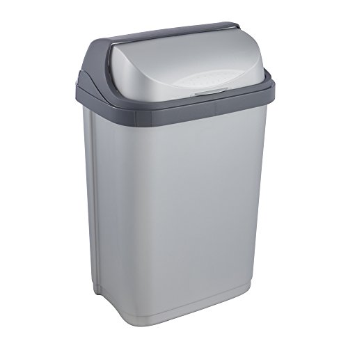 OKT 10453160000 Mülltonne 'Roll-Top' 10 L, silber / anthrazit