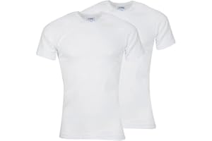 Athena - Lot de 2 T-shirts Homme Col V - 100% Coton Bio - Label OEKO-TEX® standard 100 et Certification GOTS - Hypoallergéniques, Manches Courtes