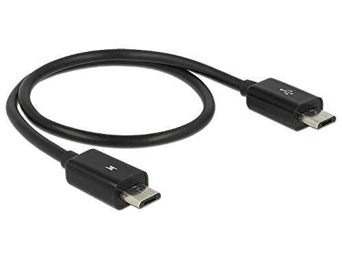 DELOCK Kabel USB Power Sharing Micro Stecker > Stecker 0,3 m schwarz