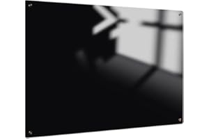 Tableau Blanc Verre Solid Noir Magnétique 90x120 cm | Tableau blanc SAM creative | Tableau blanc design en verre