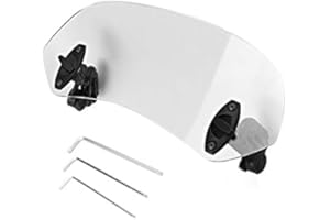 Motorcycle Windshield Extension, Motorbike Windshield Extender, Dioche Universal Motorcycle Adjustable Clip On Windscreen Wind Deflector Windshield Accessories