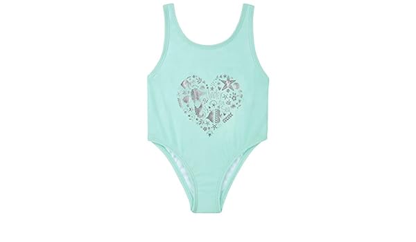 silver swimming costume