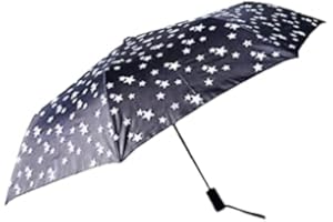 GOODFORGOODS Goods4good Paraguas que Cambia de Color con la Lluvia Agua Mágico Estrellas Plegable Automático Anti viento color negro diámetro107 cm.