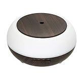 OWSOO Diffuseur d'Huiles Essentielles,400ml Humidificateur, Smart WiFi LED Lampe de Nuit,Aromathérapie Brume Diffuseur avec Téléphone App Contrôle/Contrôle Vocal/XD805w Grain de Bois Profond
