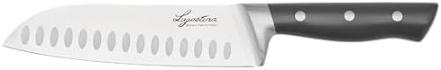 Lagostina Virtuoso, Coltello Santoku 18cm, Versatile, Robusto e Resistente, Lama in Acciaio Inox, Manico Ergonomico Rivettato con Rinforzo, Elevata Affilatura, Taglio senza sforzo
