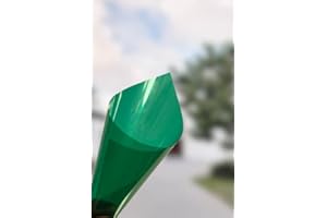 STICKERSLAB GHIRARDI StickersLab - Pellicola Trasparente Colorata Adesiva per VETRATE in 8 Colori (Verde, 152cm x 30cm)