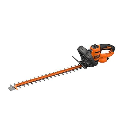 BLACK+DECKER BEHTS501 -QS Taille-Haies Filaire Garde Translucide Ergonomie Optimale et Equilibre, 600 W, Noir, 60 cm/25 mm