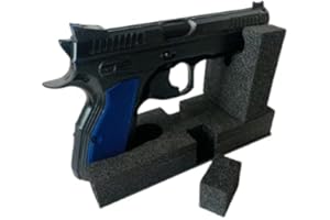 HOLSTERONLINE Kurzwaffenhalter passend für Fast alle Waffen Erweiterbar Waffenschrank/Pistolen Halter Revolver Airsoft Schaumstoff-Waffenhalter für Kurzwaffen – Sicher & Praktisch für Tresor oder Waffenschrank