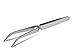1x Multi-function Nail Art False Tips Fixing Clip Nippers Reverse Pinching Tweezers Tool (Bent Tip, Hands Free, Stainless Steel)