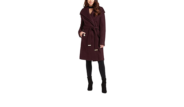 lipsy rust wrap coat