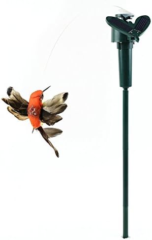 iLory Solar and Battery Powered Flying Wobble Fluttering Hummingbird for Patio Garden Yard Stake Plants Flowers Wedding Outdoor Decor Random Color