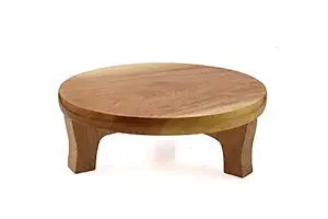 ScentRose Premium Quality Heighted Chakla | Wooden Roti Board (9 inch)