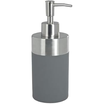 DISPENSER MANUALE SAPONE LIQUIDO SERIE SABBIA IN POLIRESINA COLORE GRIGIO