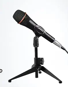 Microphone Stand Desktop Table Top Tripod Stand for Microphone Adjustable Portable for Studio Recording, Singing, Meeting, Lecture & Podcasts. Suited for mics such as Sm57 Sm58 Beta58