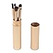 niceeshop(TM) 5Pcs Professional Eyeshadow Brushes Set Kit Eye Makeup Tool with Round Tube Case,Gold