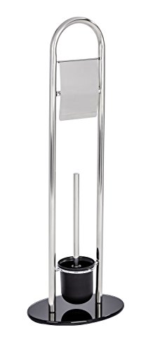 Wenko 21731100 Stand WC-Garnitur Atlanta, Edelstahl rostfrei, 28 x 78,5 x 20,5 cm, glänzend - 2