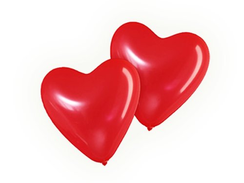 25 große Herzluftballons ROT Umfang 80cm Valentinstag Hochzeit Dekoration LIEBE Herz Luftballons Hochzeitsdeko Ballons Party Verlobung Heiratsantrag Muttertag Geschenke Herzen Deko Herzballons