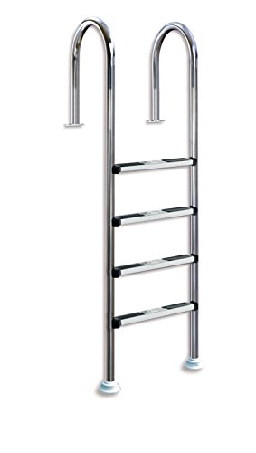 Interline 55800010 Poolleiter Edelstahl Einstiegsleiter, 4 Stufen, silber