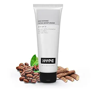 HYPE BODY Age Defense Facial Moisturizer for Men and Women, Infused with Ceramides, Retinol and SPF 15, Daily Use SLS and Paraben Free Anti Aging Face Moisturizing Cream for All Skin Types, 100ml