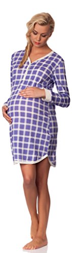 Cornette Maternity Nightdress 654/05 (Purple/Ecru, L)