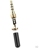 Homyl 2 STK. 3.5mm Audio Stecker Kopf Ersatz Kopfhörer Stecker Male Jack Headset Verbinder